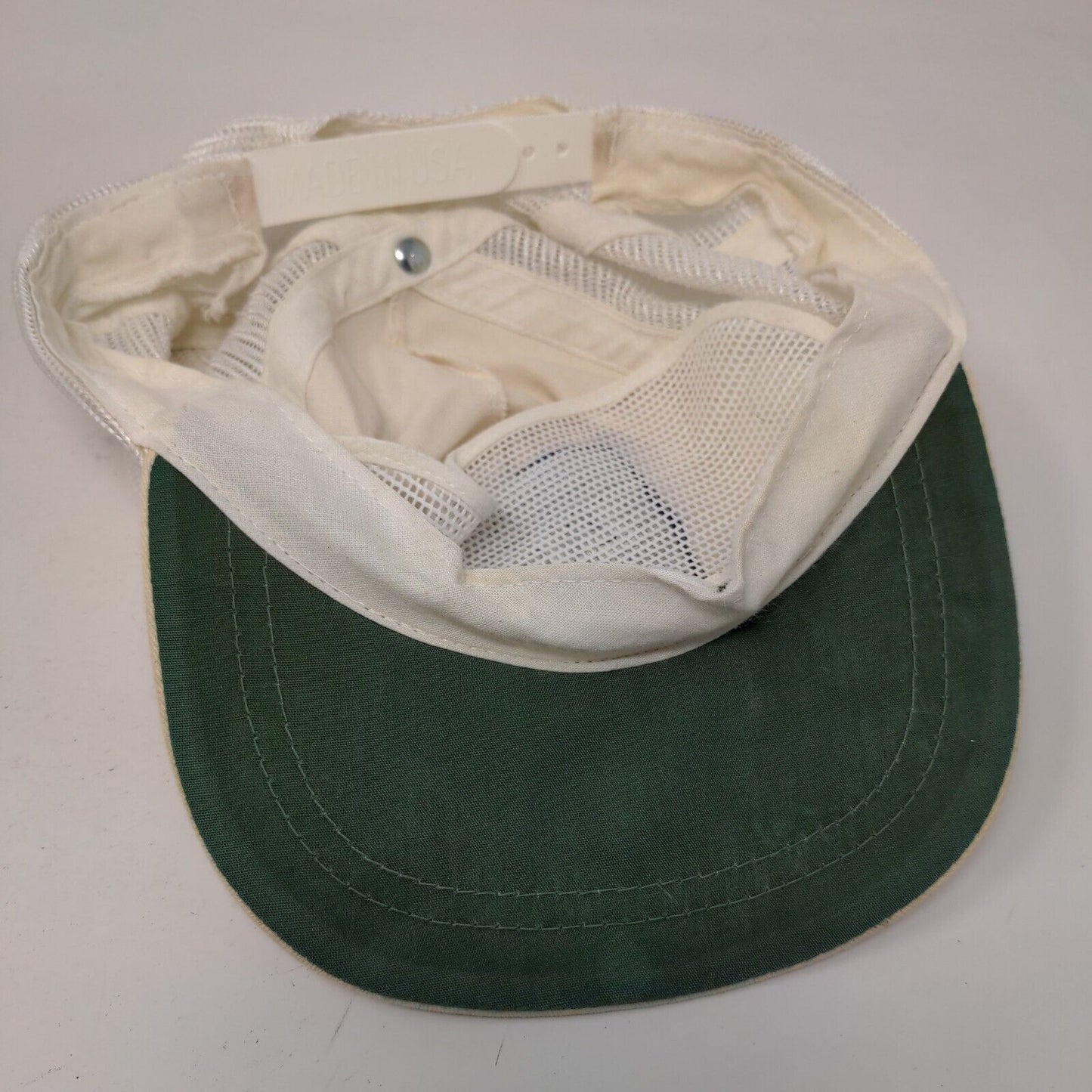 EDS Snapback Mesh Back Rope Trucker Hat Tan One Size Embroidered