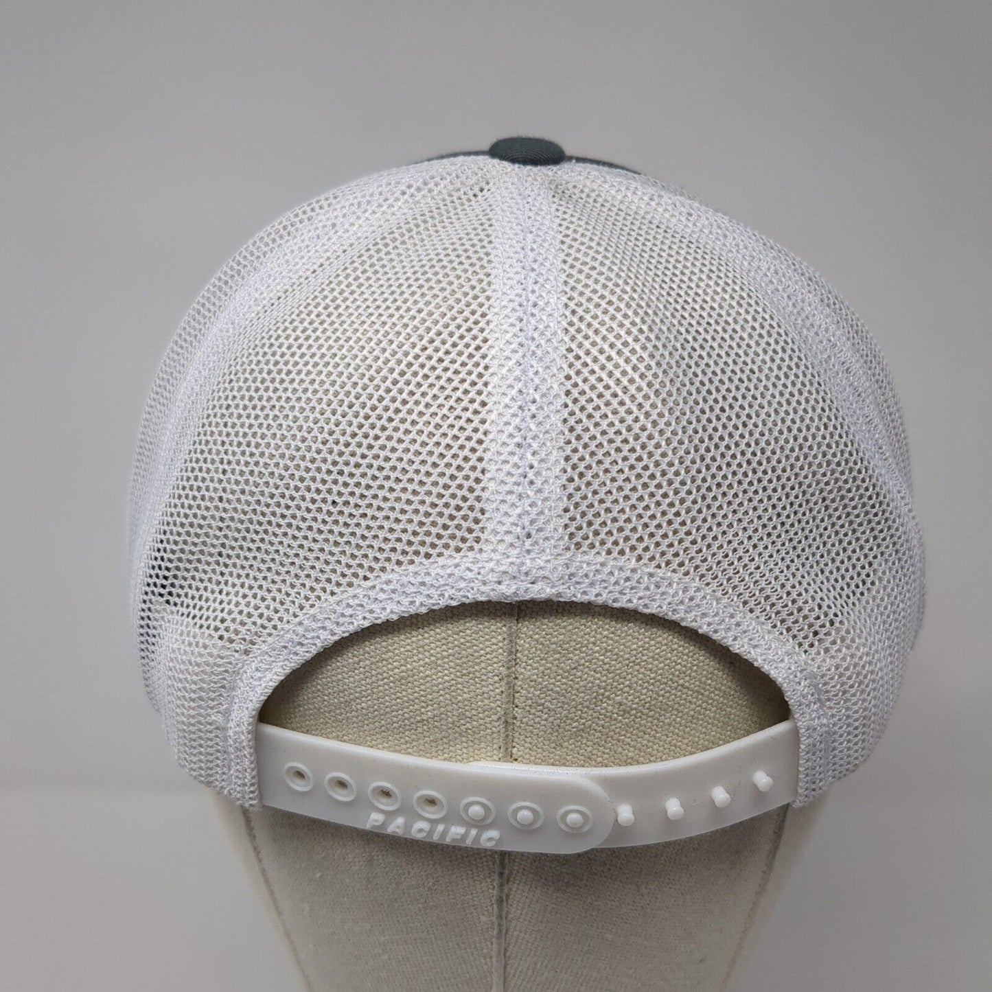 Pacific Headwear Snapback Trucker Hat Gray One Size Embroidered Logo