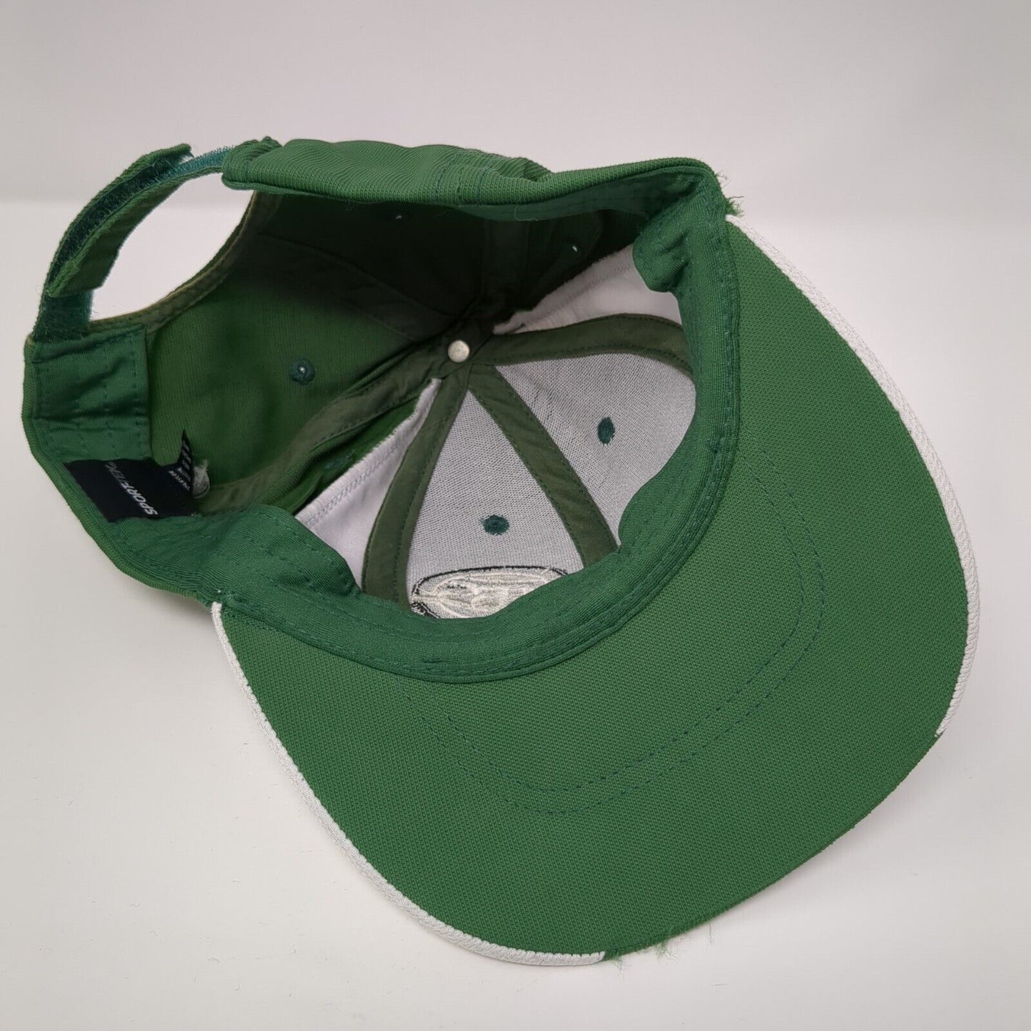 FBS Strapback Hat Green OSFA Adjustable Embroidered Vented Holes Sport-Tek