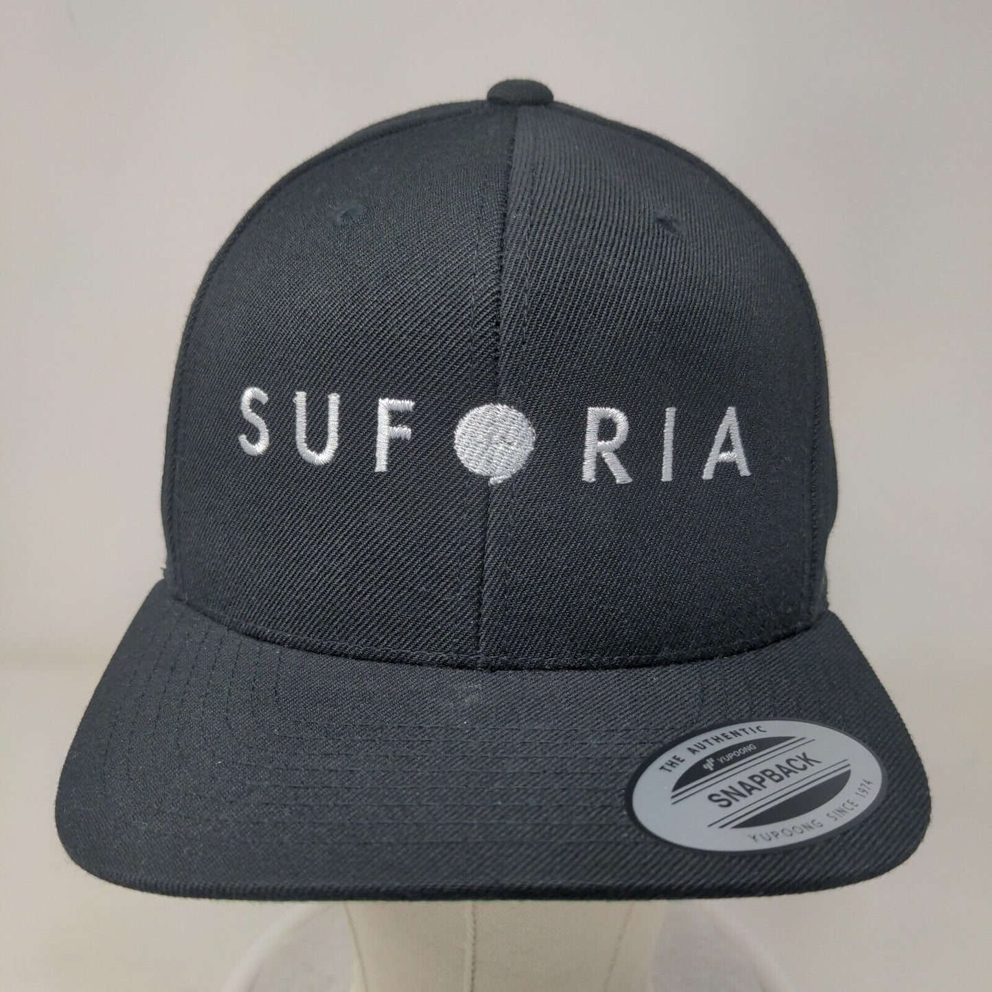 Suforia Snapback Hat Black One Size Embroidered The Classics Yupoong