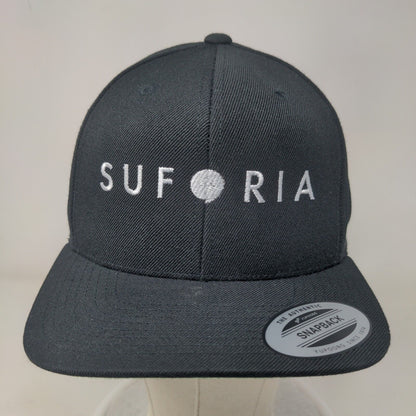 Suforia Snapback Hat Black One Size Embroidered The Classics Yupoong