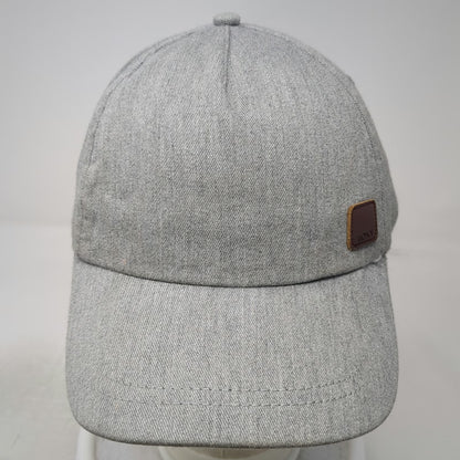 Roxy 5 Panel Gray One Size Hat Leather Logo Patch Heathered Strapback Surf Wear
