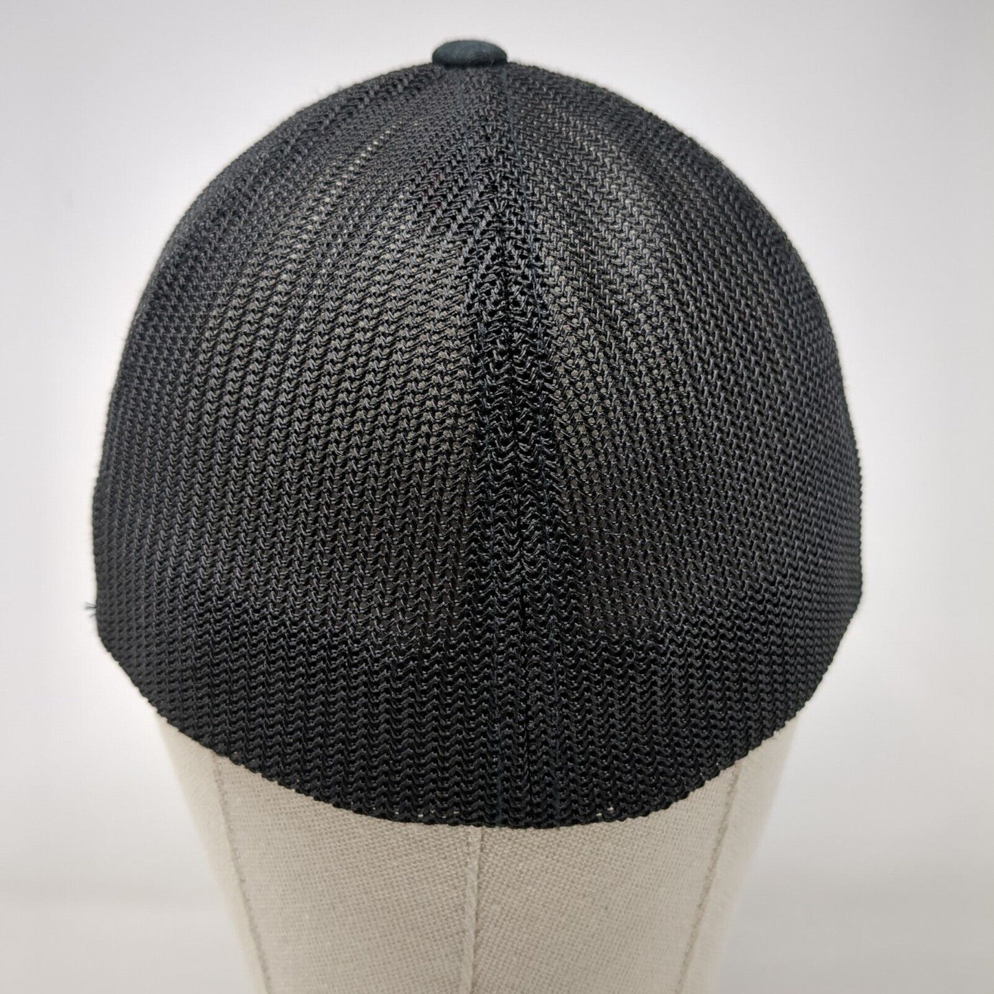 WRS Fitted Trucker Hat Black L/XL Flexfit Mesh Back 6 Panel Port Authority