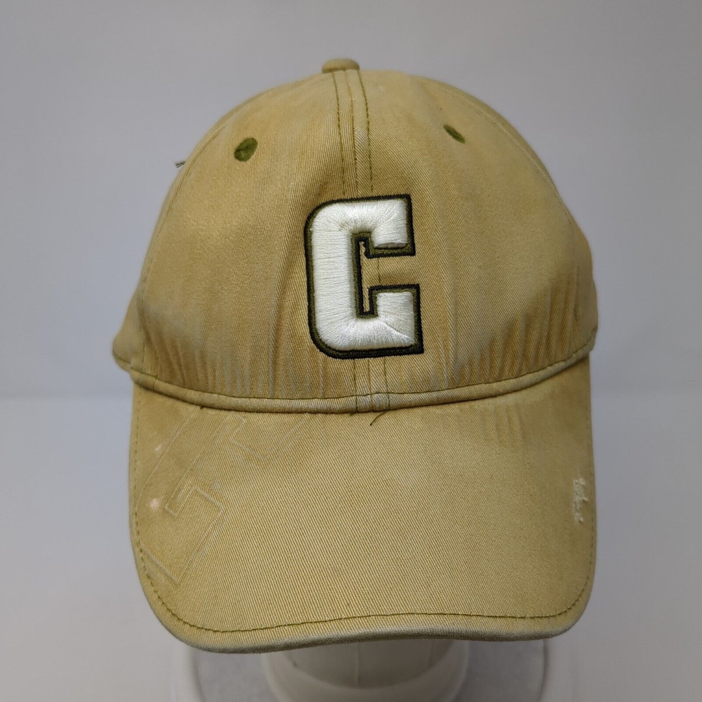 Letter C Cabela's Fitted Hat Tan M/L Embroidered Proflex Outdoor Cap