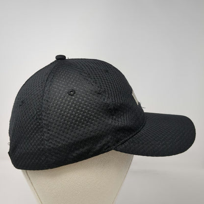 Wawa Baseball Cap Black One Size Logo Performance Mesh Strapback Curved Brim Hat