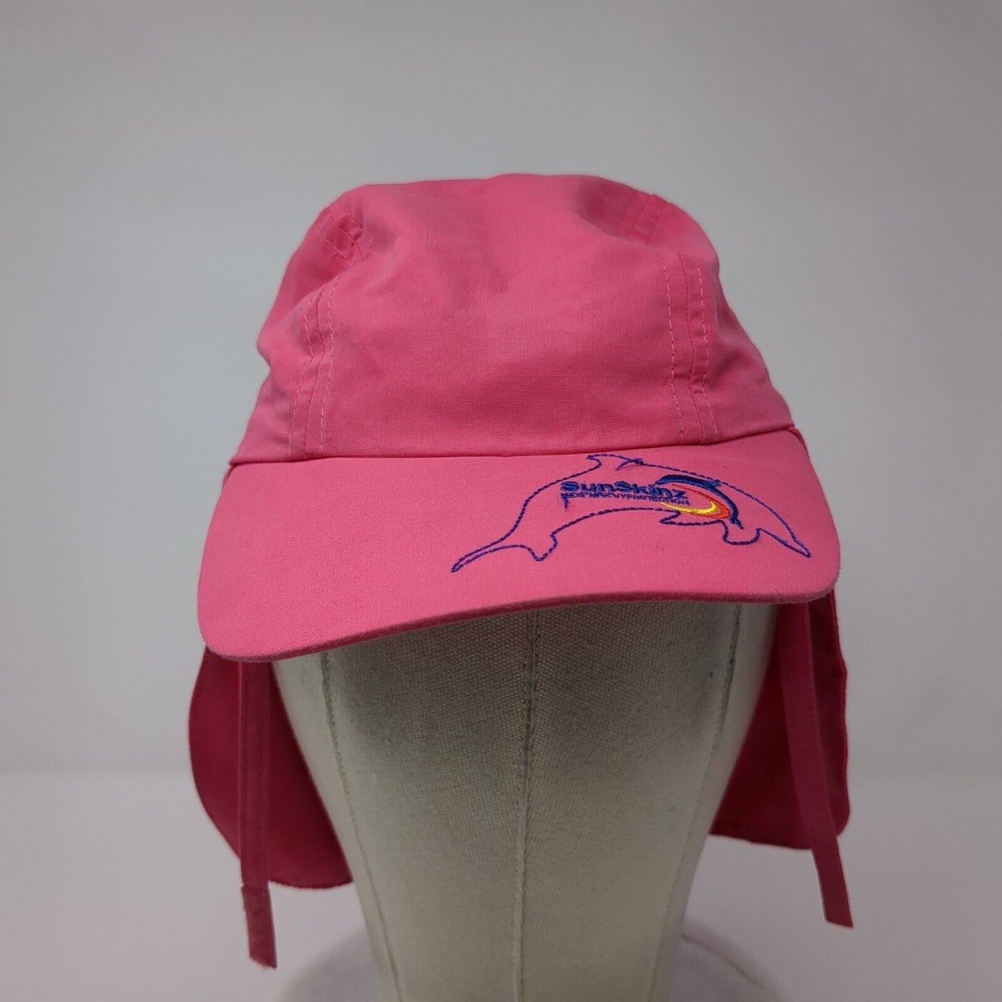 SunSkinz UV Protection Kids Trapper Hat Pink 1-6 Years Adjustable Embroidered