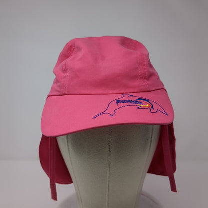 SunSkinz UV Protection Kids Trapper Hat Pink 1-6 Years Adjustable Embroidered