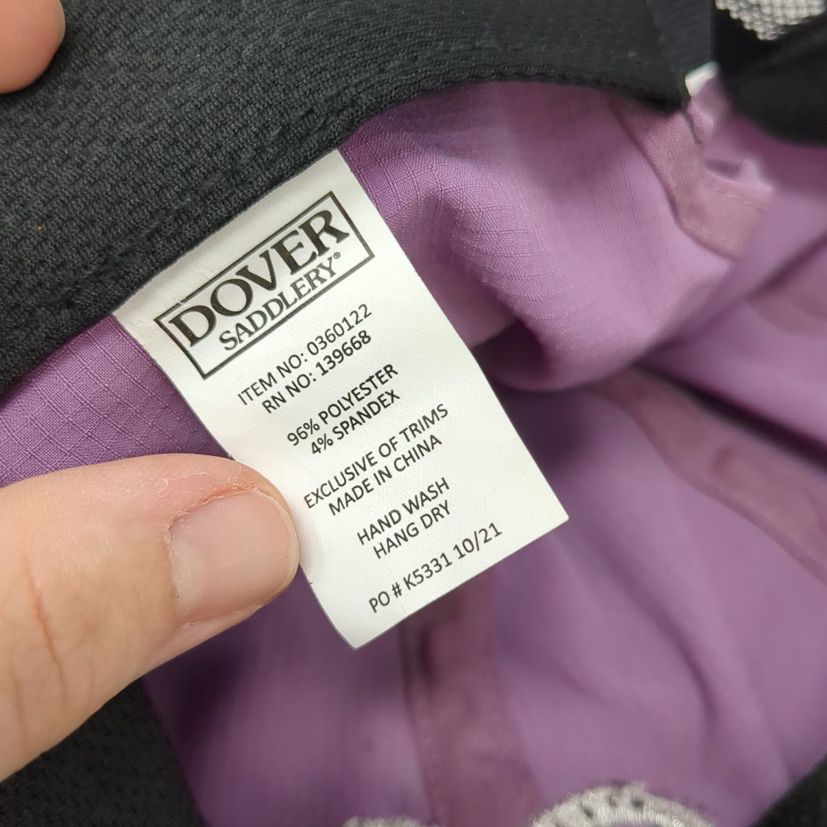 Dover Saddlery Purple Baseball Cap One Size Embroidered Infinity Strapback Hat