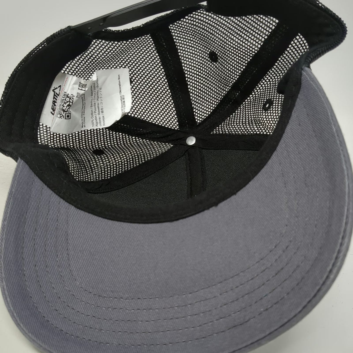 Leatt Trucker Hat Gray One Size Mesh Back Snapback Mountain Sunset Patch Hat