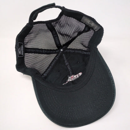 Panda Embroidery Strapback Mesh Back Trucker Hat Black OSFM Outdoor Cap
