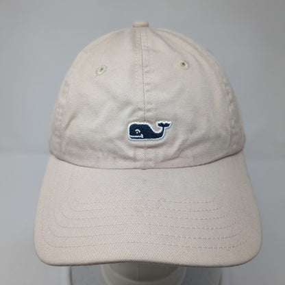 Vineyard Vines Whale Slideback Hat Tan One Size Adjustable Embroidered