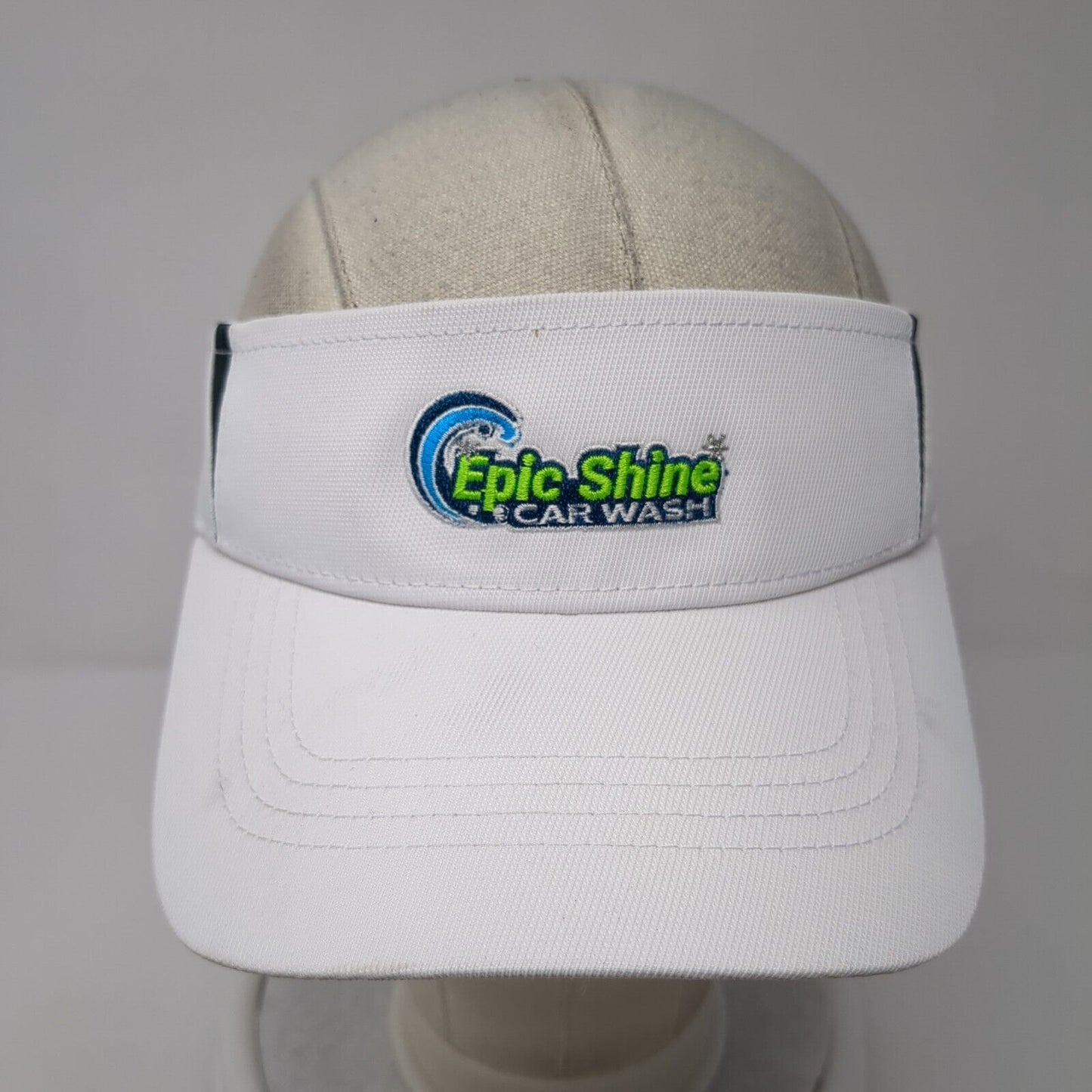 Epic Shine Car Wash Strapback Sun Visor Hat White One Size Sport-Tek