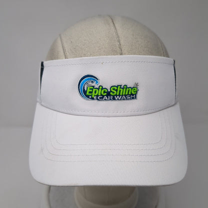 Epic Shine Car Wash Strapback Sun Visor Hat White One Size Sport-Tek