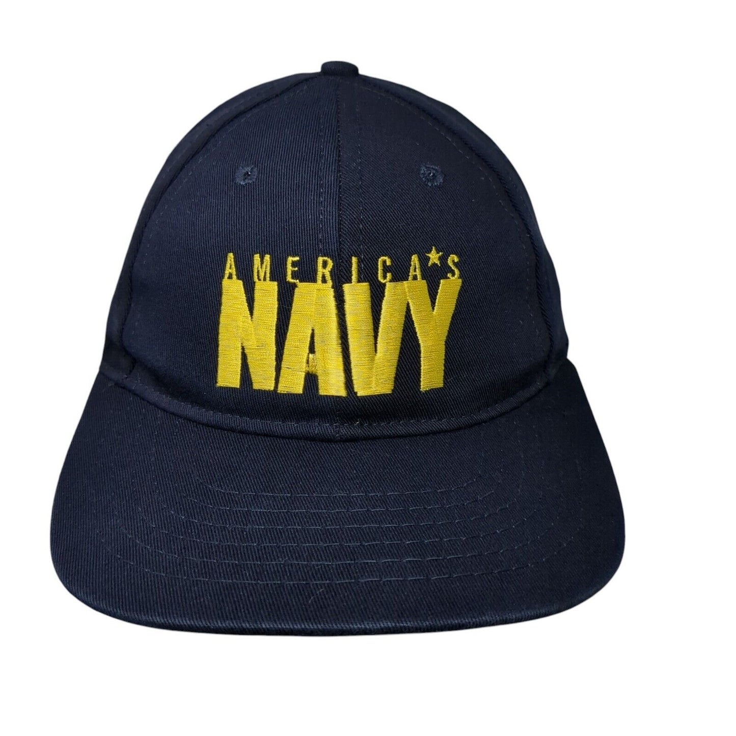 America's Navy Strapback Hat Blue One Size Adjustable Embroidered