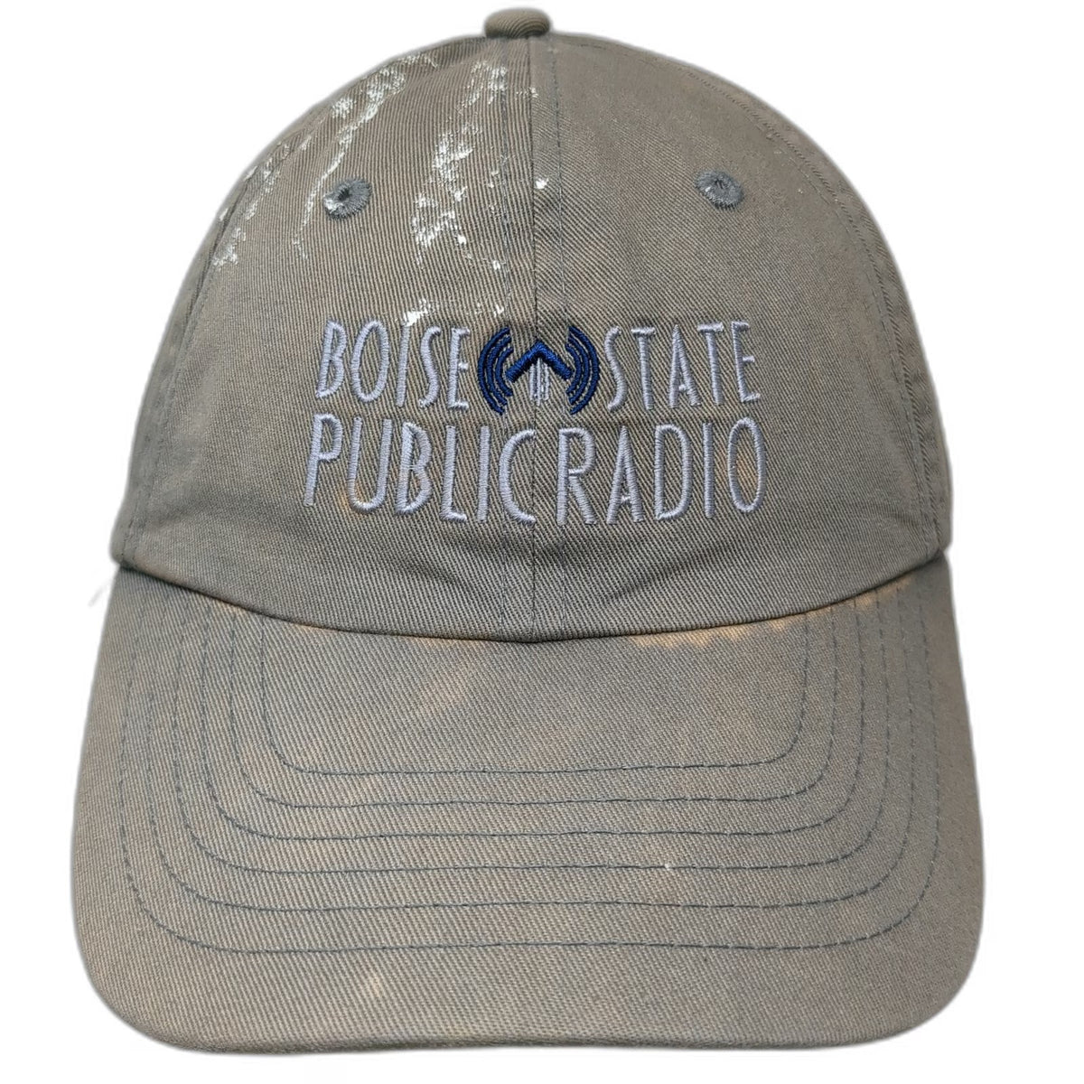Boise State Public Radio Baseball Cap Gray One Size Slideback Cotton Logo Hat