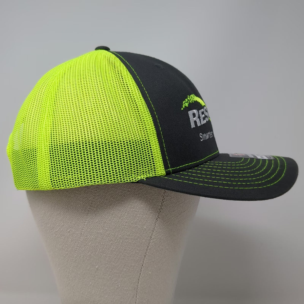 Richardson Trucker Hat Gray Yellow One Size Smarter Pest Control American Flag