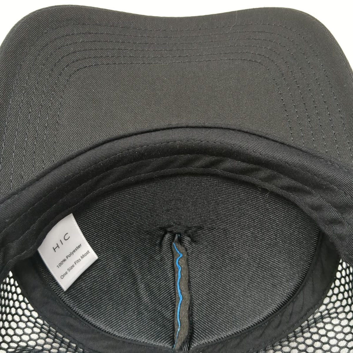 HIC Aloha Trucker Hat Blue Black One Size Snapback Multicolor Mesh Foam Surf Cap