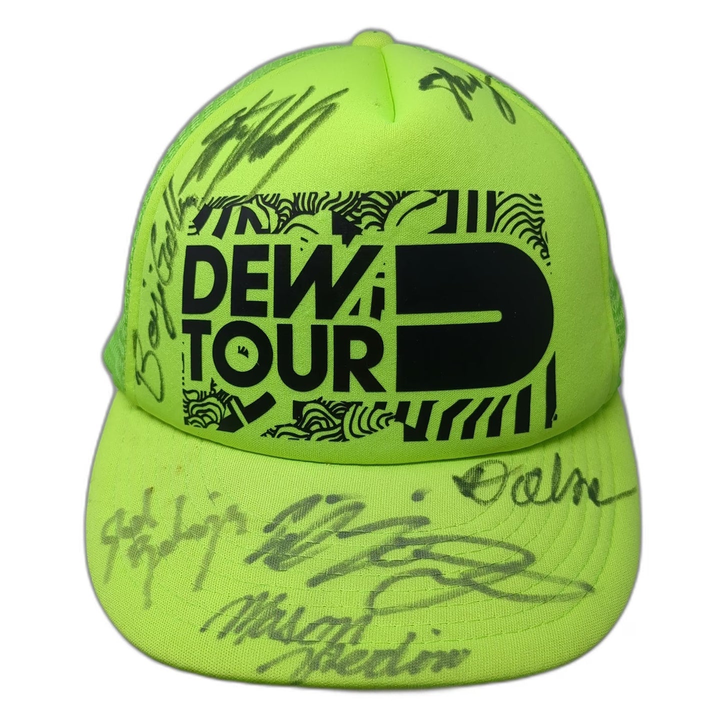 Cobra Dew Tour Signed Autographed Green One Size Trucker Hat Mesh Back Snapback
