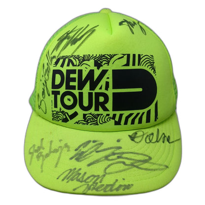 Cobra Dew Tour Signed Autographed Green One Size Trucker Hat Mesh Back Snapback