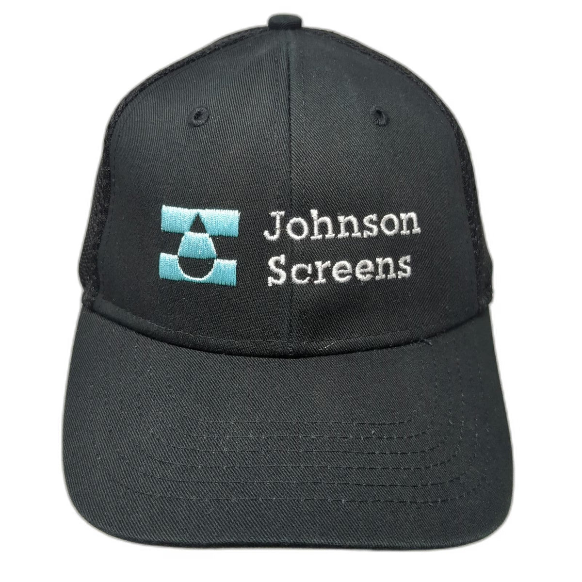 Sportsman Johnson Screens Baseball Cap Black One Size Mesh Back Strapback Hat