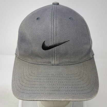 Nike Snapback Gray Black Vintage Hat Green Underbrim Embroidered Swoosh Logo