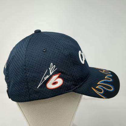 Roush Fenway Racing Blue One Size Baseball Cap Flame Brim NASCAR Number 6 Hat