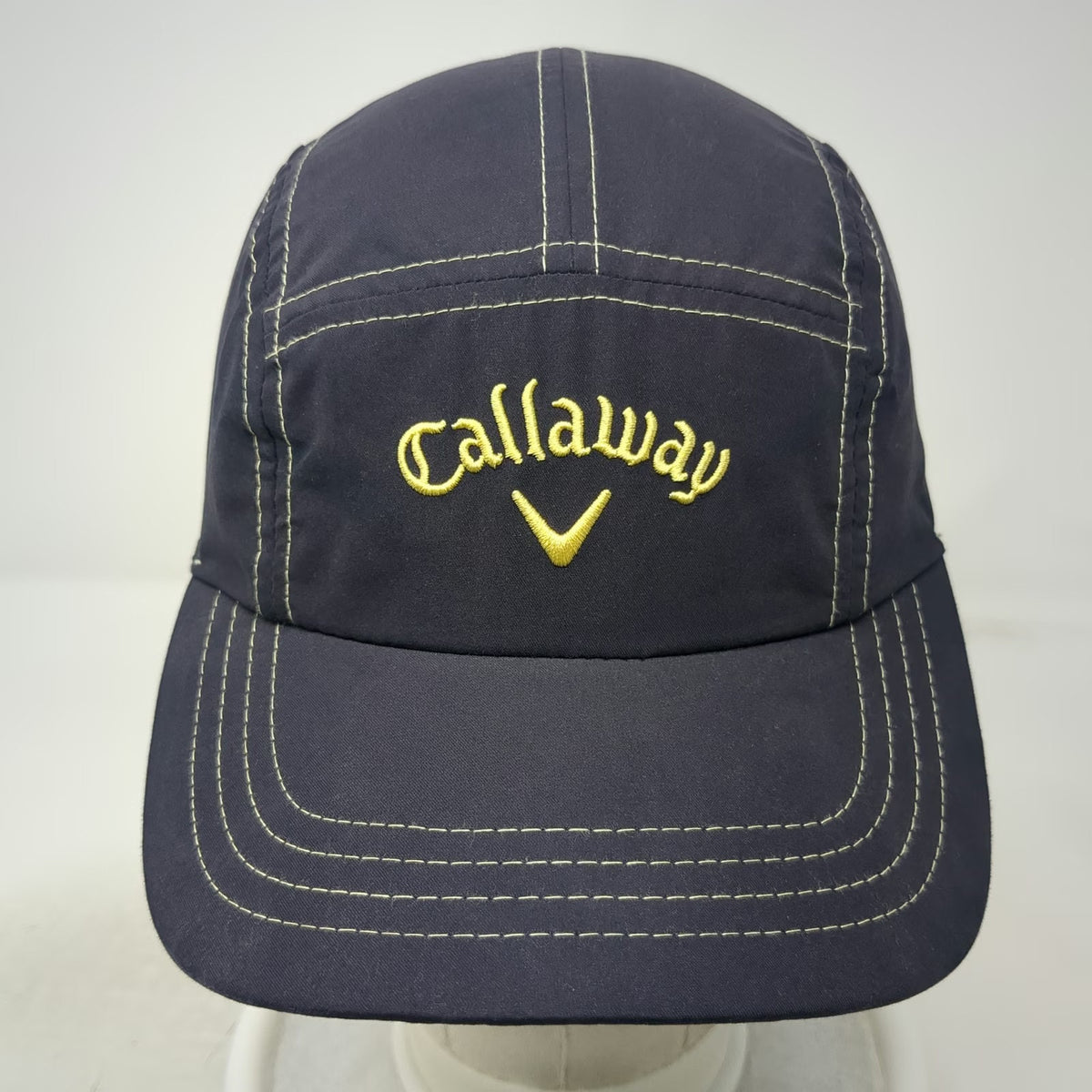 Callaway 5 Panel Blue One Size Polyester Contrast Stitching Adjustable Golf Hat