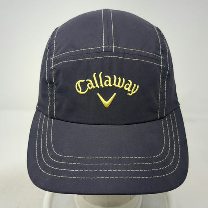 Callaway 5 Panel Blue One Size Polyester Contrast Stitching Adjustable Golf Hat