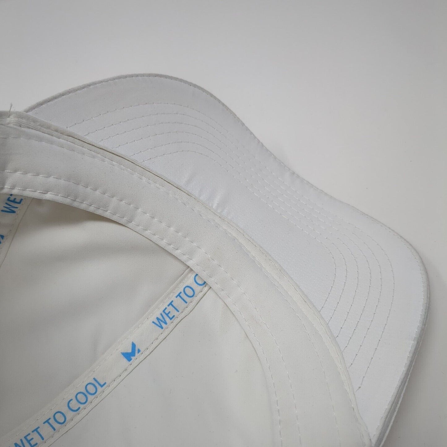 Mission Strapback Hat White One Size Adjustable 6 Panel Wet To Cool Blank