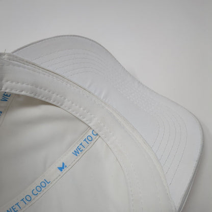 Mission Strapback Hat White One Size Adjustable 6 Panel Wet To Cool Blank