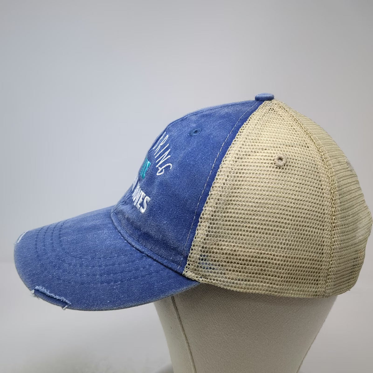 Adams Trucker Hat Blue One Size Mesh Back I'll Bring The Dance Moves Piper Lou