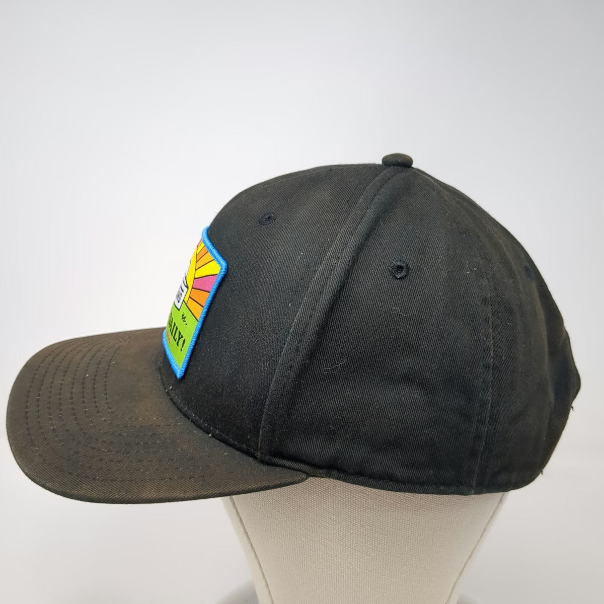 Vans Snapback Black One Size Fresh Daily Patch Green Underbrim Baseball Hat