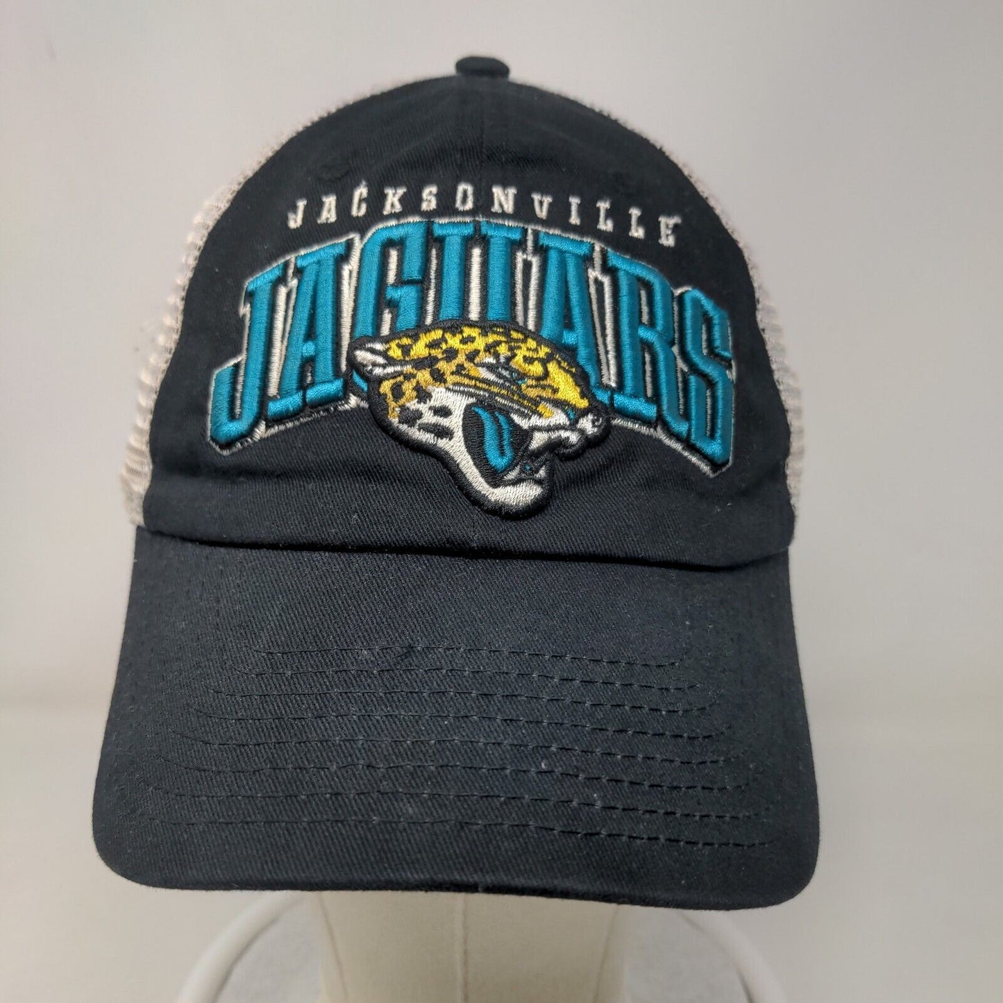 NFL Men's Snapback Mesh Back Hat Black OSFA Embroidered Jacksonville Jaguars