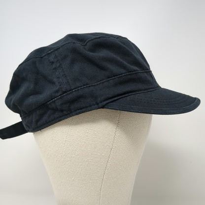 H&M Army Cap Black M Adjustable Cotton Slideback Hat Garment Quality Side Tag