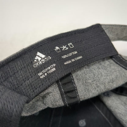 Adidas Baseball Cap Gray One Size Slideback Logo Cotton Strapback Hat Sport