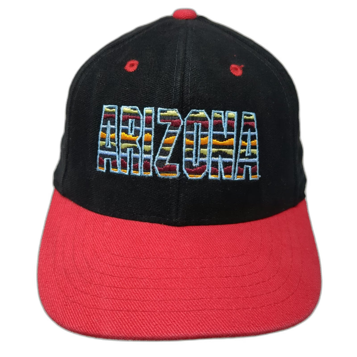 Gift Creations Arizona Baseball Cap Black Red One Size Embroidered Southwest Hat