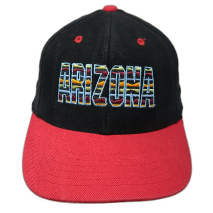 Gift Creations Arizona Baseball Cap Black Red One Size Embroidered Southwest Hat