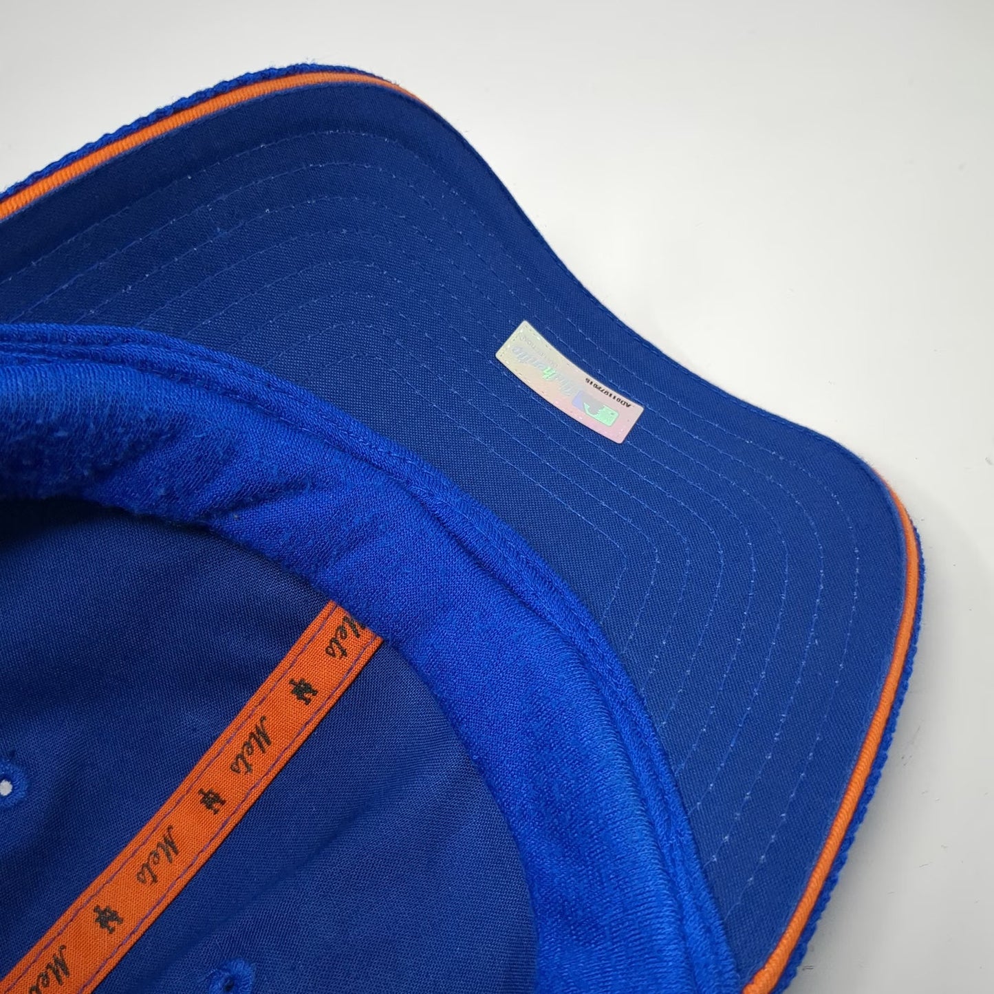 New York Mets MLB New Era Baseball Cap Blue L 39THIRTY Stretch Fit Mesh Logo Hat