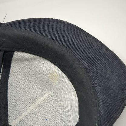Nissin Trucker Black One Size Hat Corduroy Chevrolet Bowtie Edmark Red Rope
