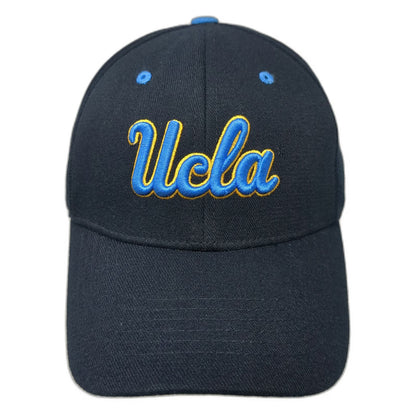 UCLA Bruins NCAA Top of the World Hat Black Blue Gold One Size Stretch Fit OS