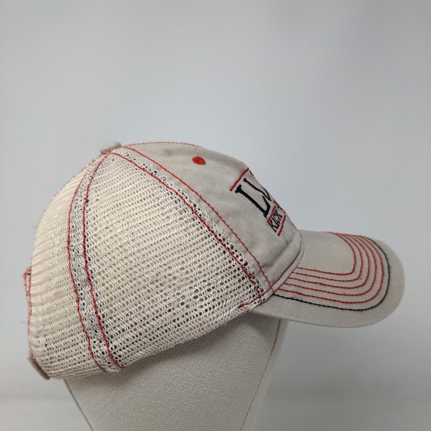 Luke Kick The Dust Up Strapback Mesh Back Trucker Hat Tan One Size