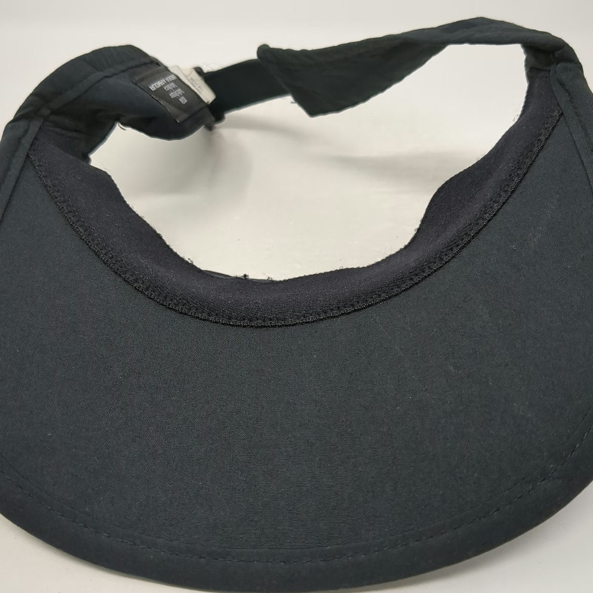 Under Armour Visor Black One Size Adjustable Strapback Silver Logo Running Hat