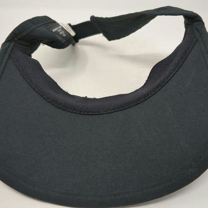 Under Armour Visor Black One Size Adjustable Strapback Silver Logo Running Hat