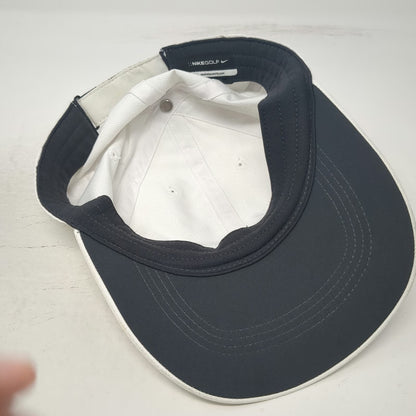 Nike Baseball Cap White One Size Embroidered Swoosh Logo Strapback Golf Hat
