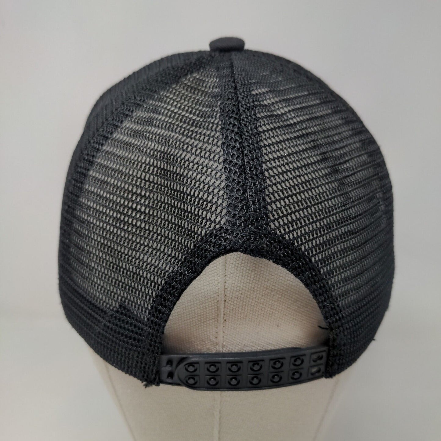 Unbranded Men's Snapback Mesh Back Hat Black Embroidered American Flag Logo