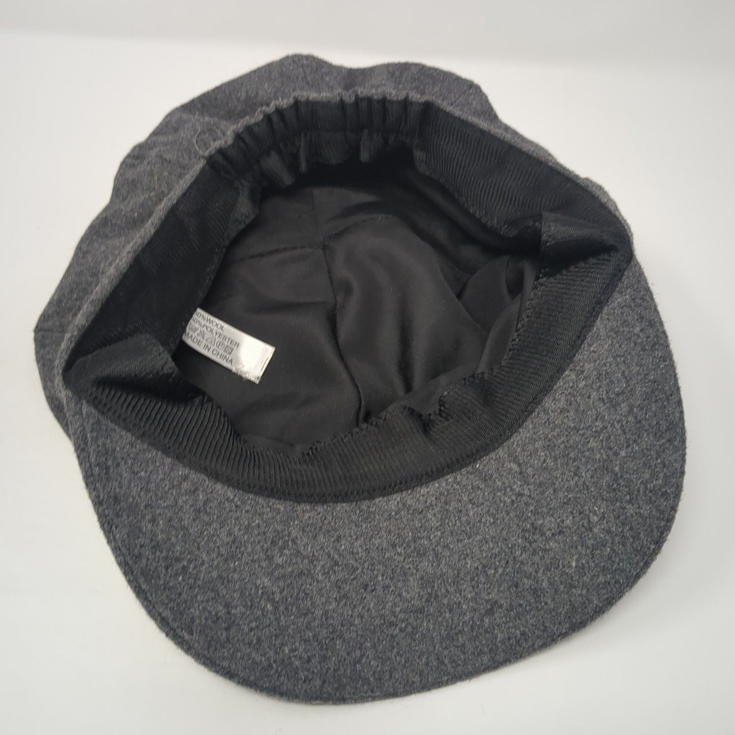 Unbranded Fitted Stretch Newsboy Cap Gray One Size Wool Blend Blank