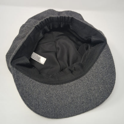 Unbranded Fitted Stretch Newsboy Cap Gray One Size Wool Blend Blank