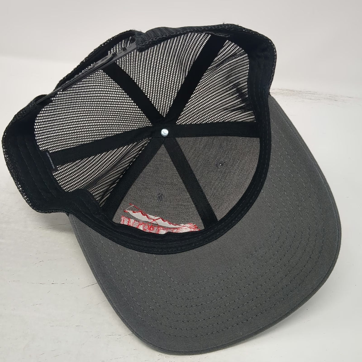 Richardson Trucker Hat Gray One Size Mesh Back TRU Mountain Pine Tree Snapback