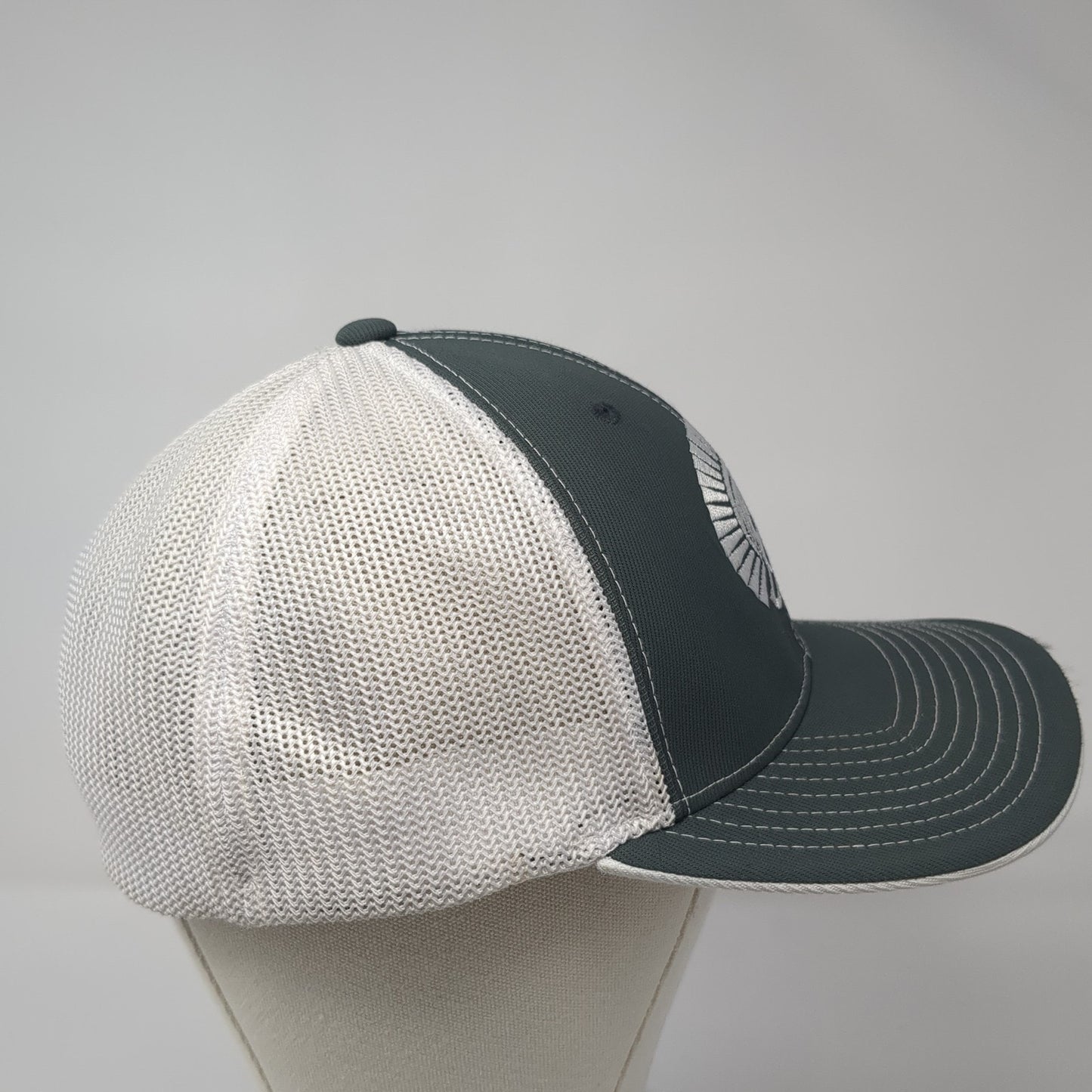Michigan State Spartans Fitted Trucker Hat Gray 8 Mesh Back Pacific Headwear
