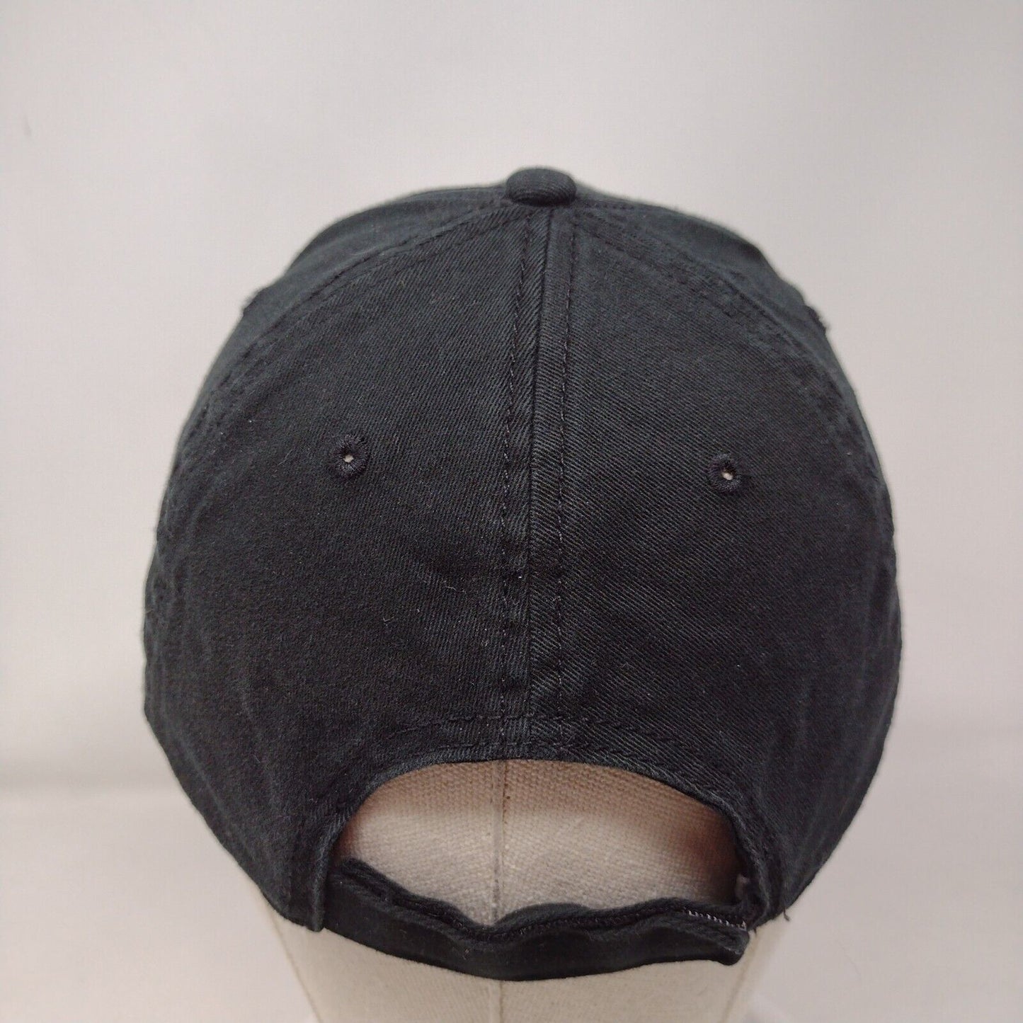 Otto Comfy Fit Strapback Hat Black OSFM Adjustable Stretchable Fabric 6 Panel